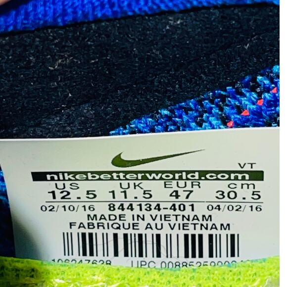 Nike Zoom All Out Flyknit Racer in Blue - Men's Size 12.5 - Worn Once - Picture 9 of 13
